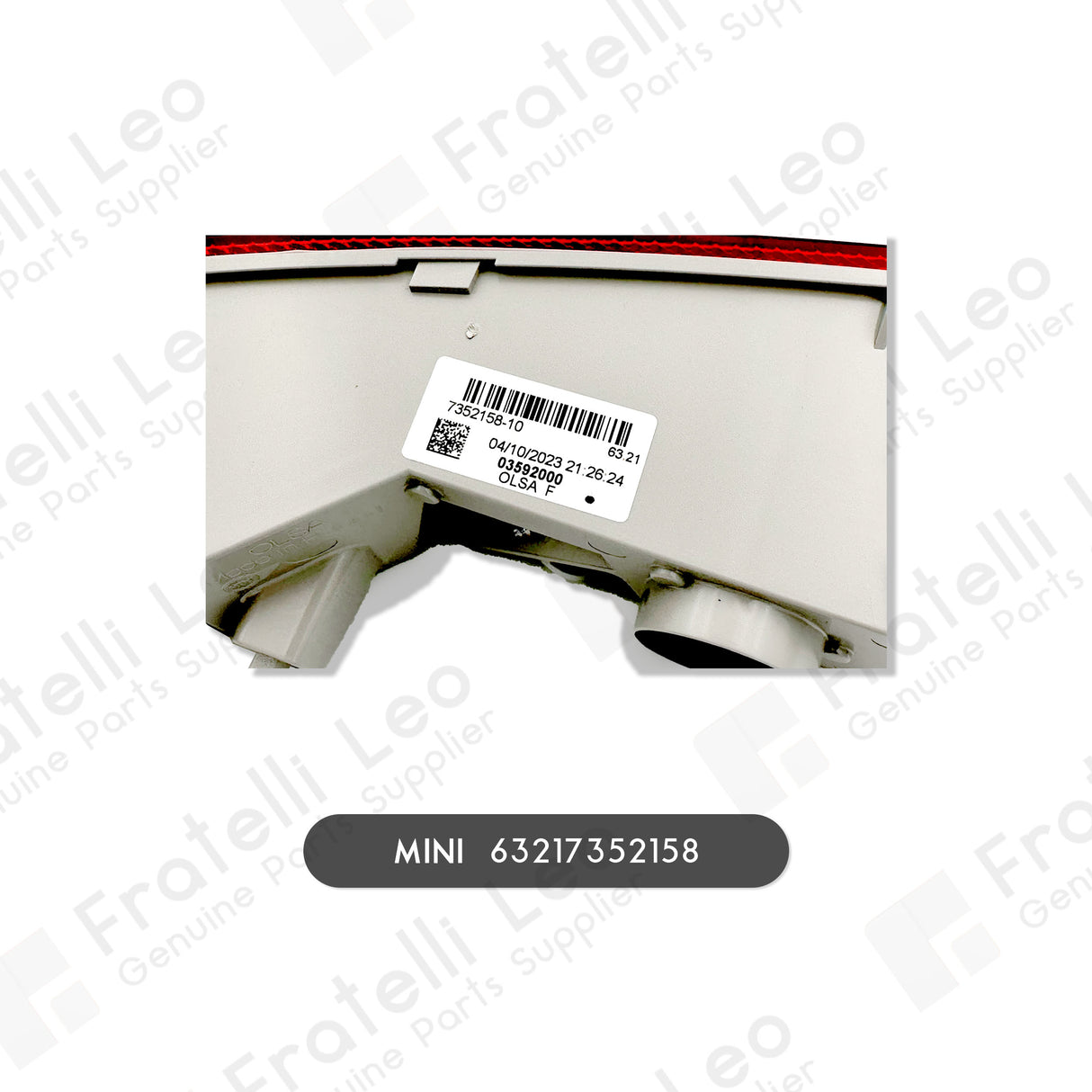 MINI CLUBMAN Original Feu arrière brouillard arrière Pare-chocs arrière DX 63217352158