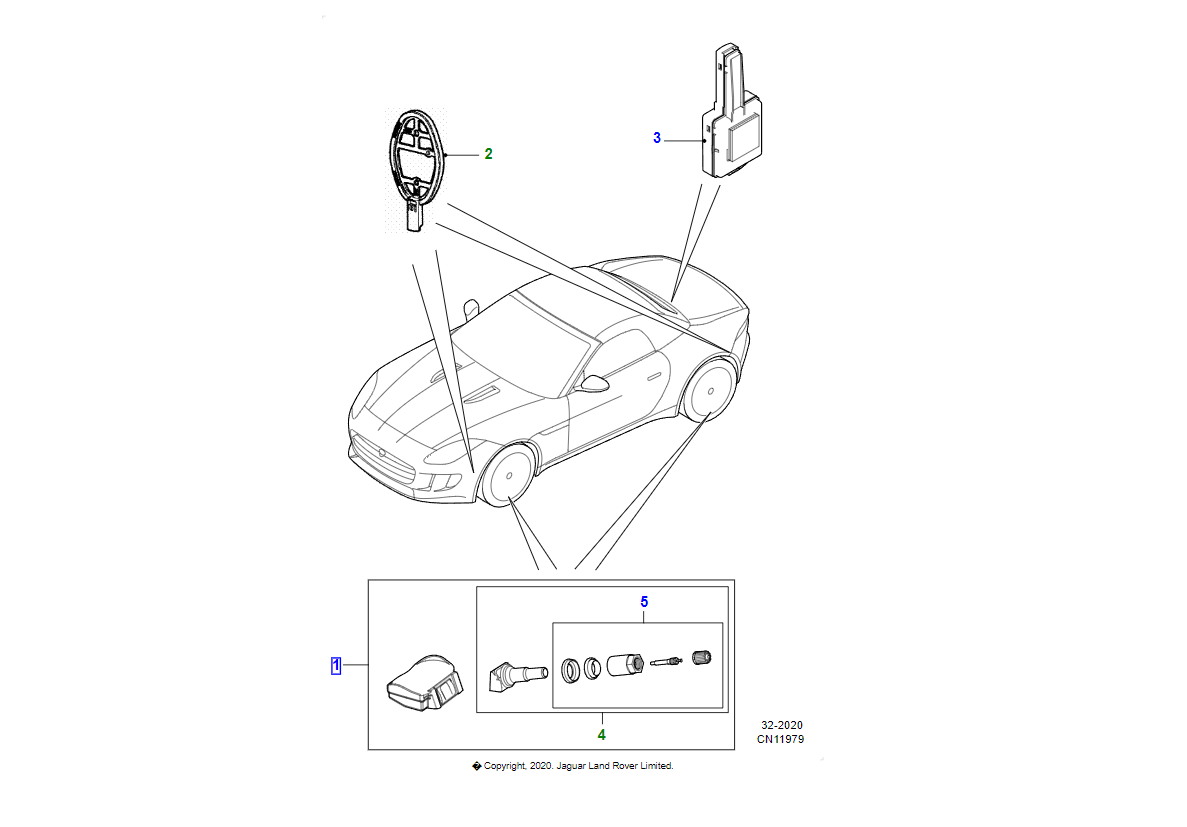 Jaguar Kit - sensore TPMS C2D43636