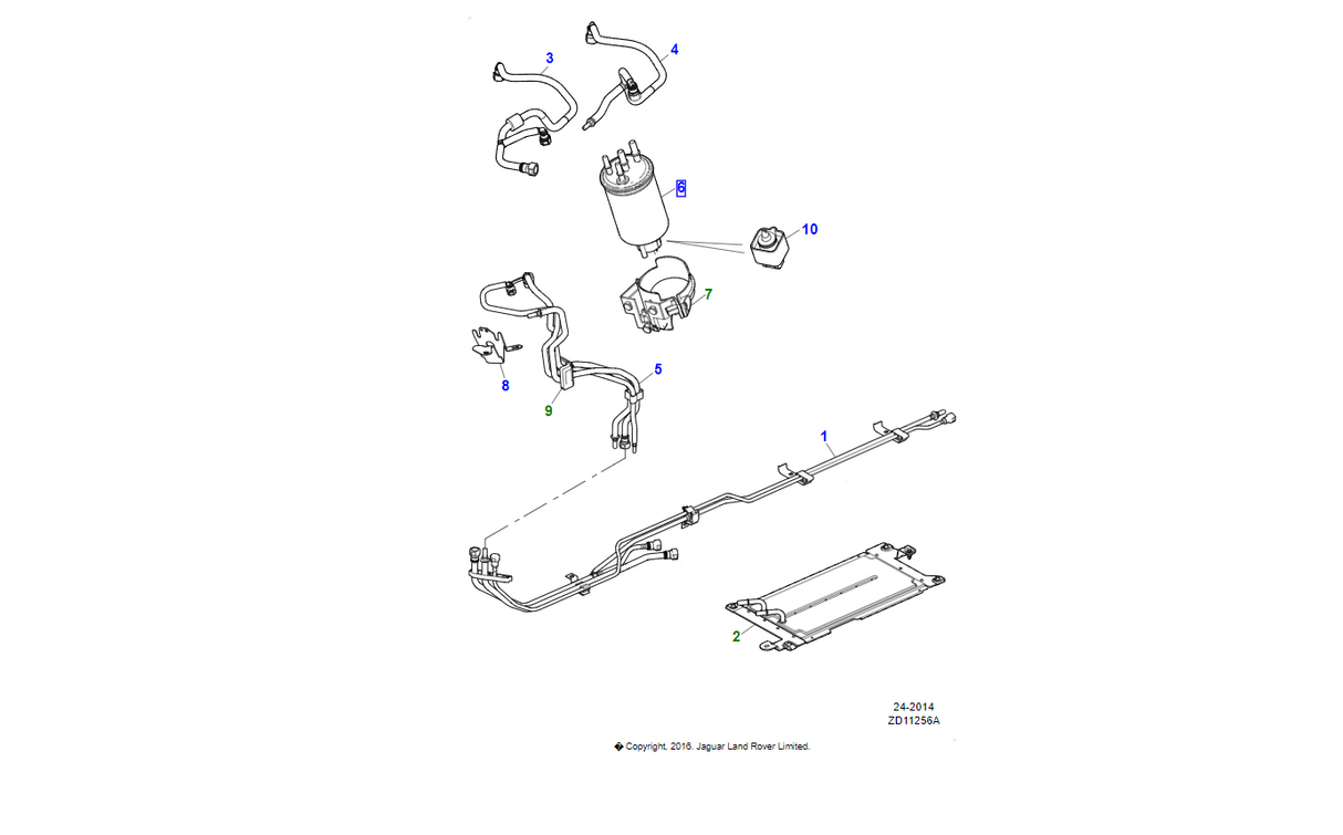 Jaguar Filtro del carburante XR857585