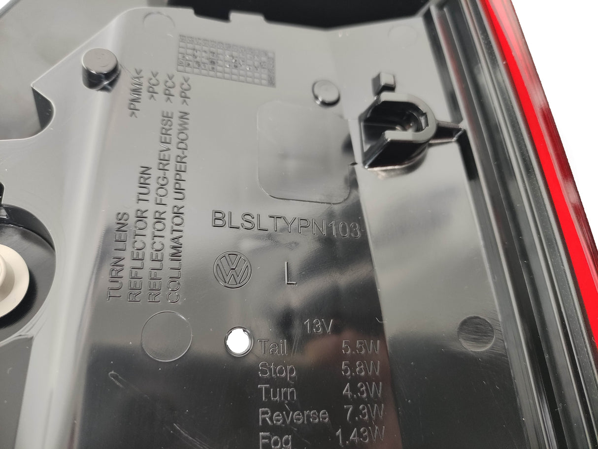 VW T6 BLACK FULL LED 1DOOR Original Arrière SX 7LA945207A