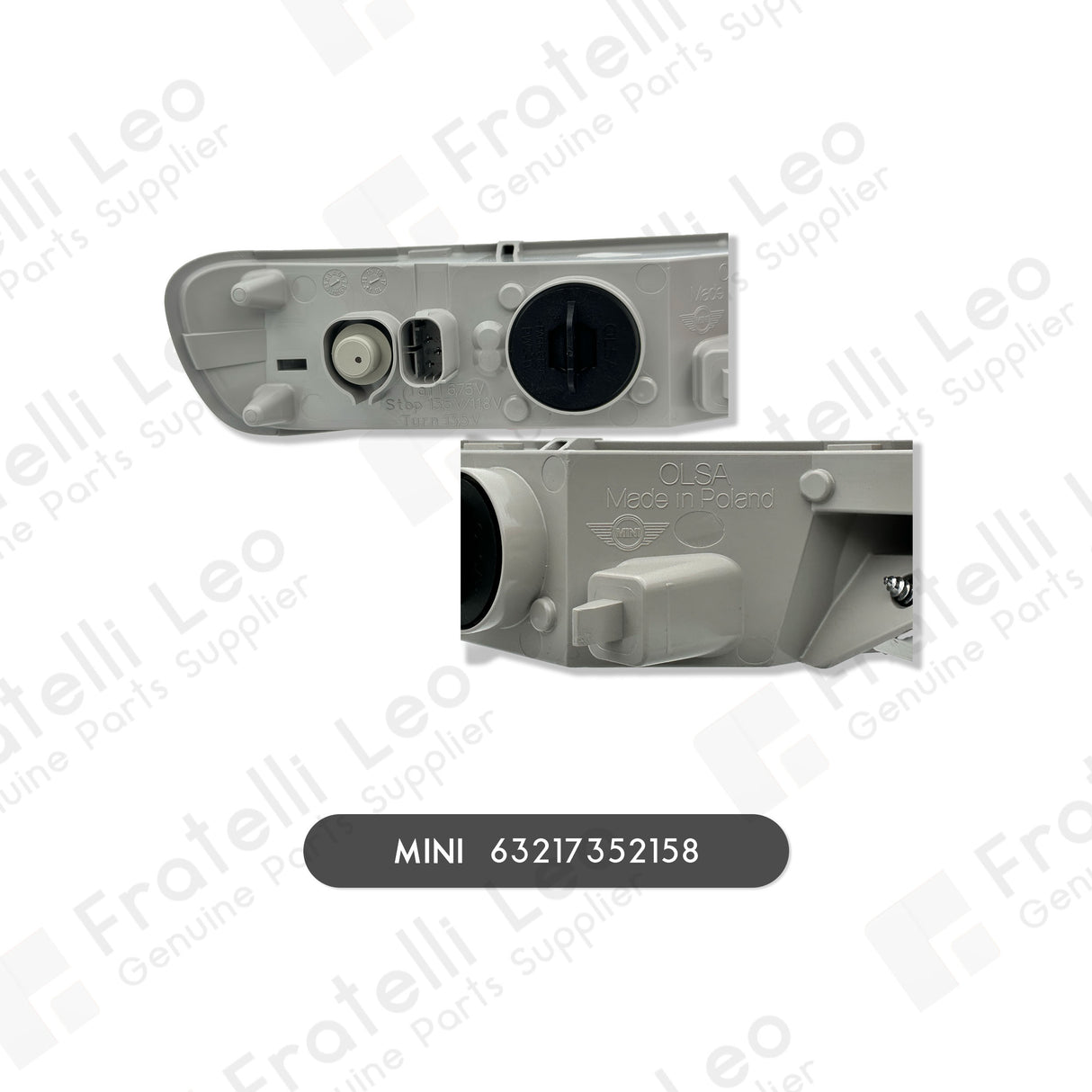 MINI CLUBMAN Original Feu arrière brouillard arrière Pare-chocs arrière DX 63217352158