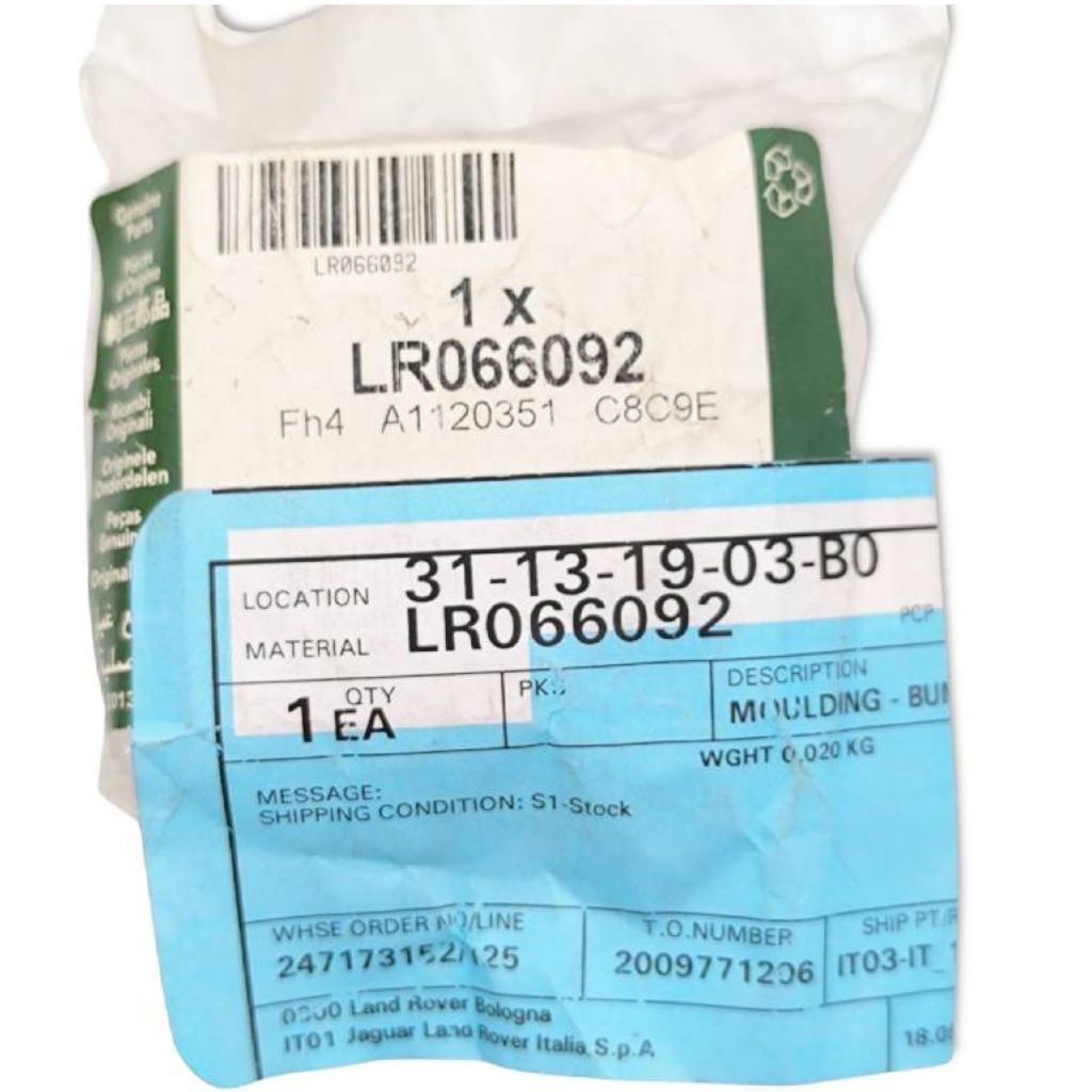 Land Rover Battuta Paracolpo Modanatura Porta Posteriore OEM LR066092