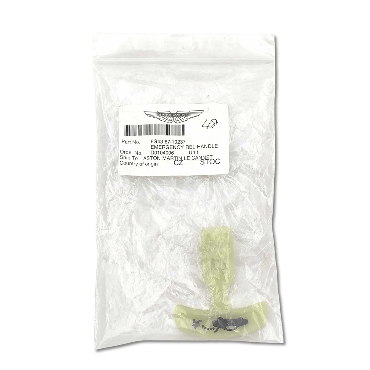 Aston Martin Maniglia Emergenza Cofano 6G43-67-10237