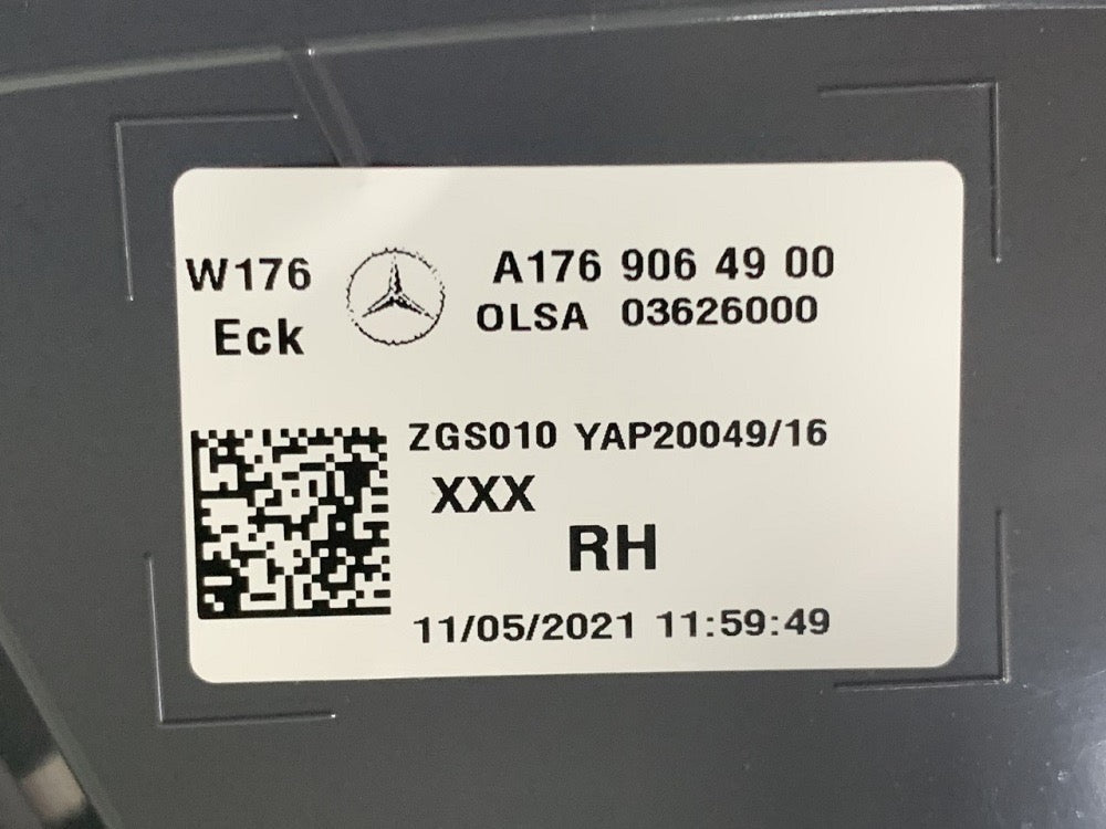 MERCEDES CLASSE A Feu arrière d’origine DX A1769064900